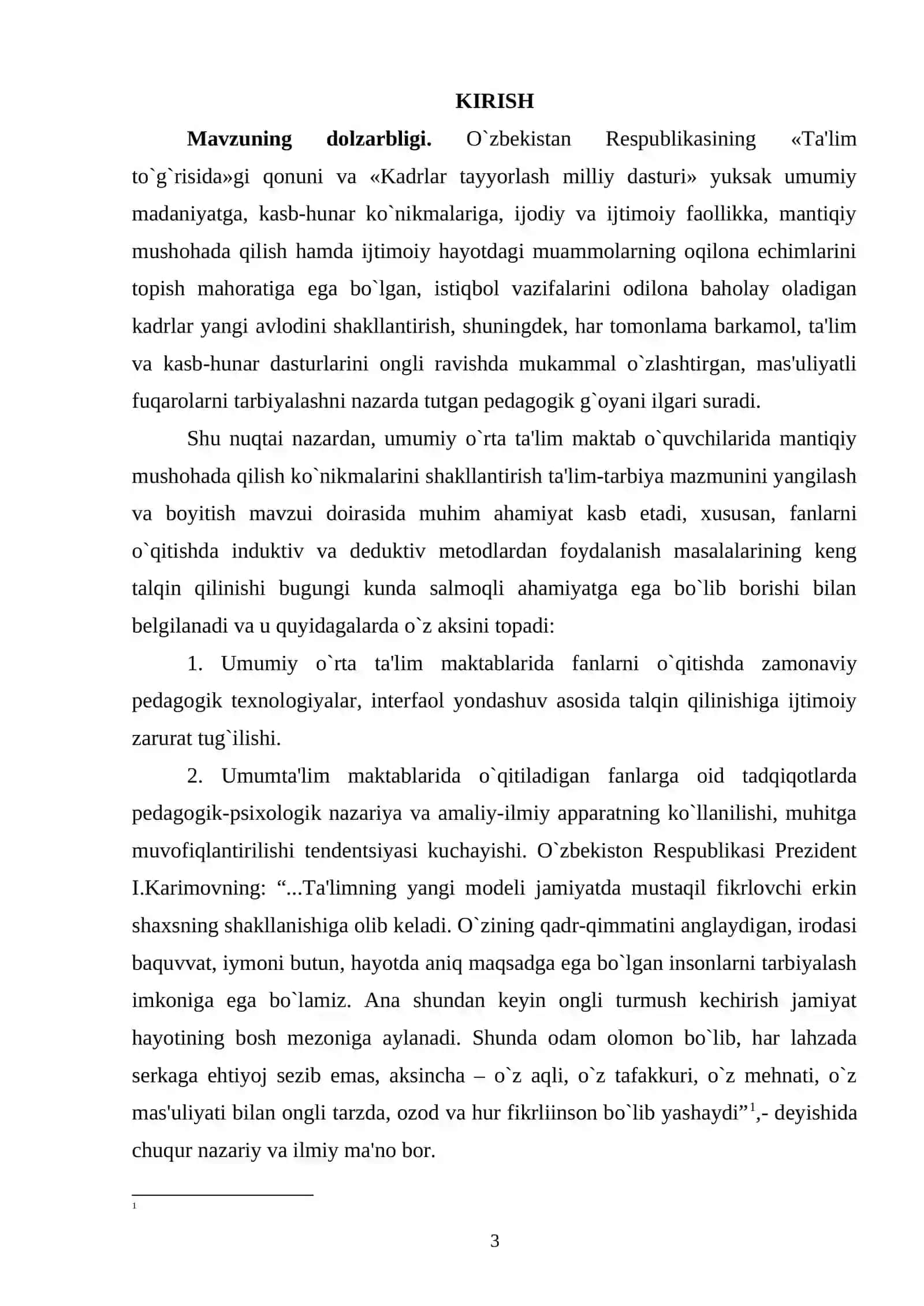 Umumta’lim maktab o`quvchilarda induktiv va dеduktiv mushohada qilish ko`nikmalarini shakllantirishning pеdagogik asoslari 3