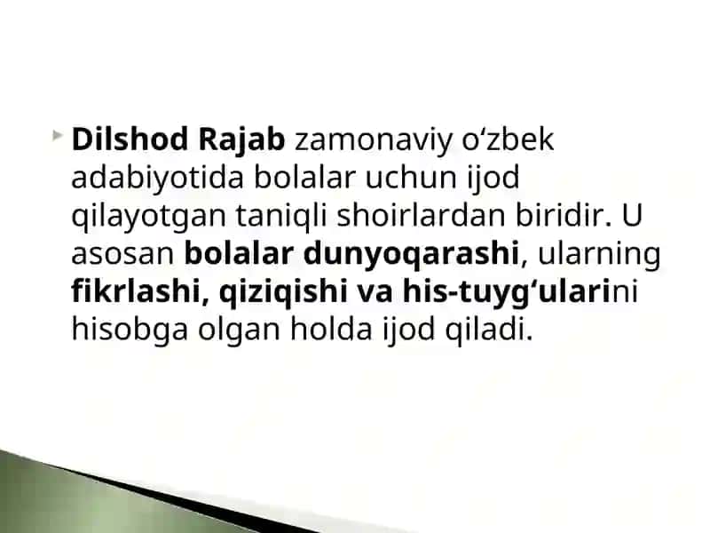 Dilshod Rajab -bolalar shoiri 3