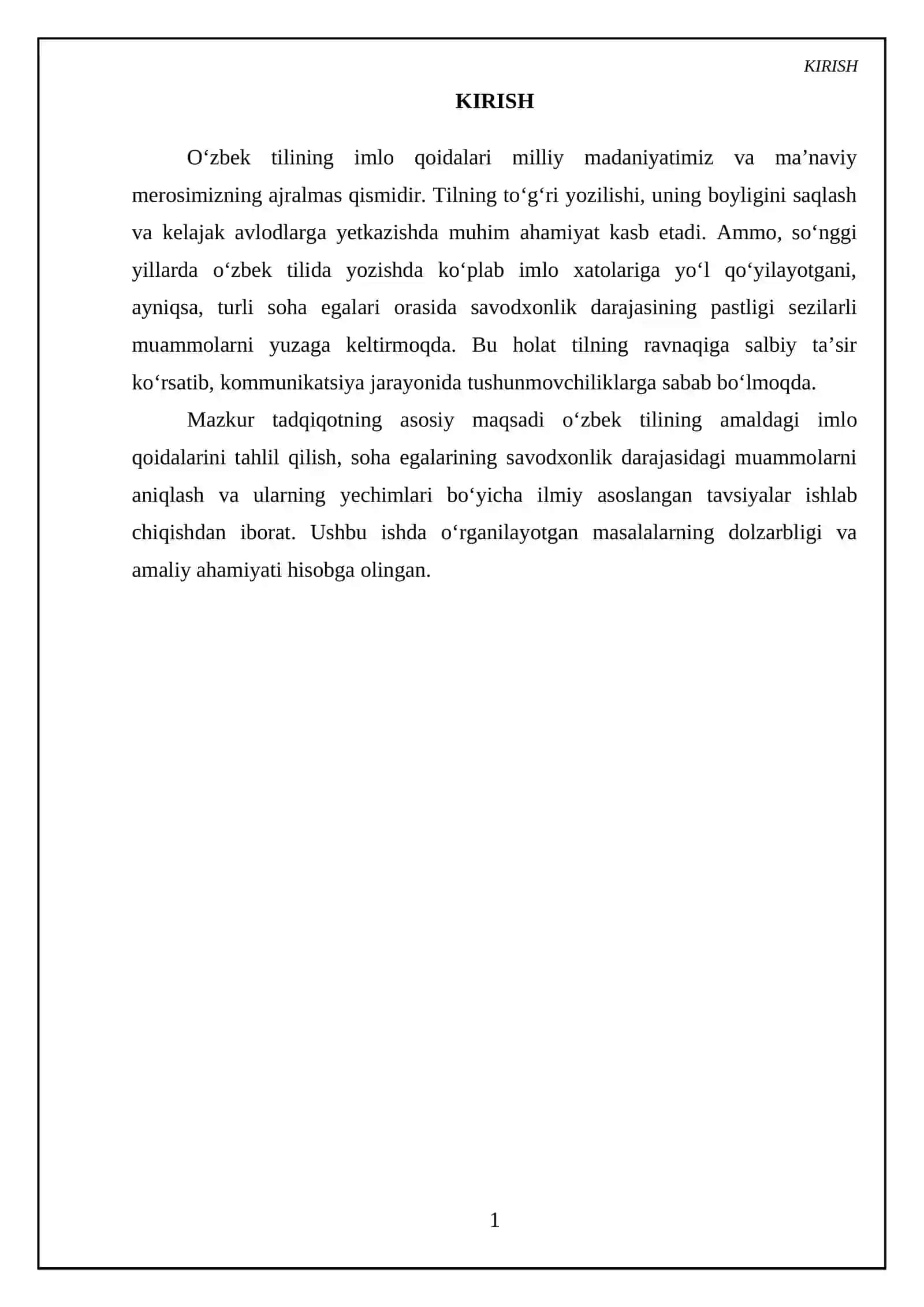 O'zbek tilining imlo qoidalari va soha egalarining savodxonligi 3