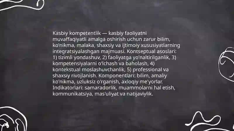 Kasbiy kompetentlik tushunchasining nazariy asoslari 3