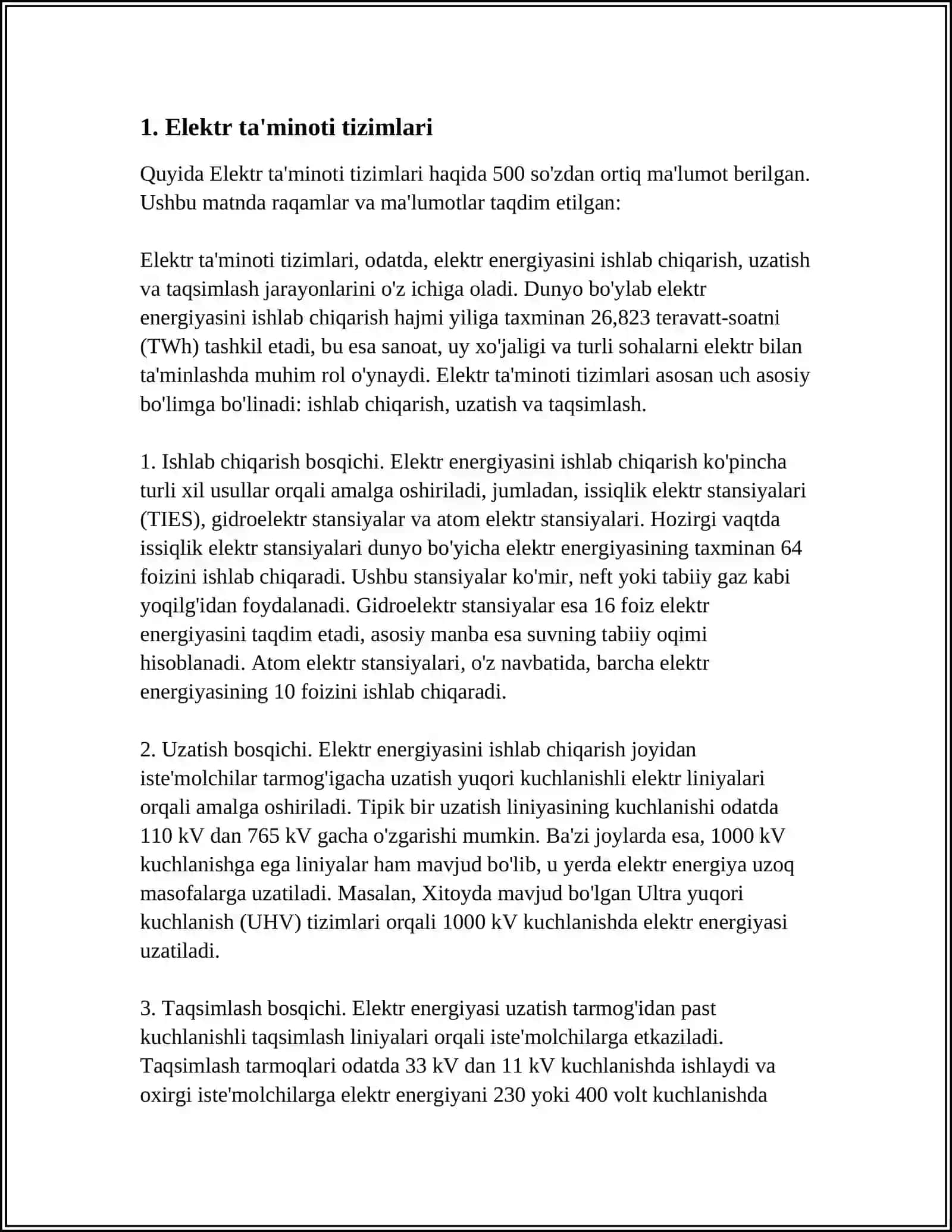 ASOSIY ELEKTOTEXNIK USKUNALARNI VA TOK OʻTKAZUVCHI QISIMLARNI TANLASH.RUBILNIK,AVTOMAT,KONTAKTOR,SAQLAGICH,AJRATGICH VA UZGICHLARNI TANLASH 3