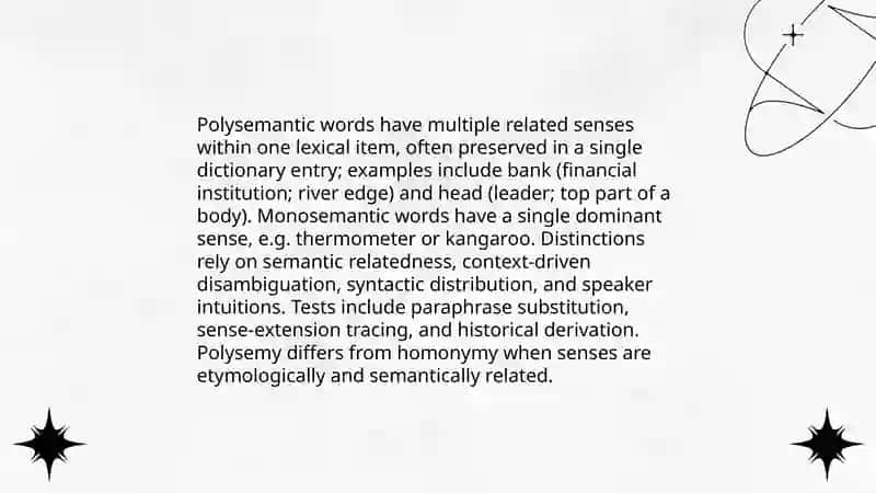 Polysemantic and monosemantic words 3