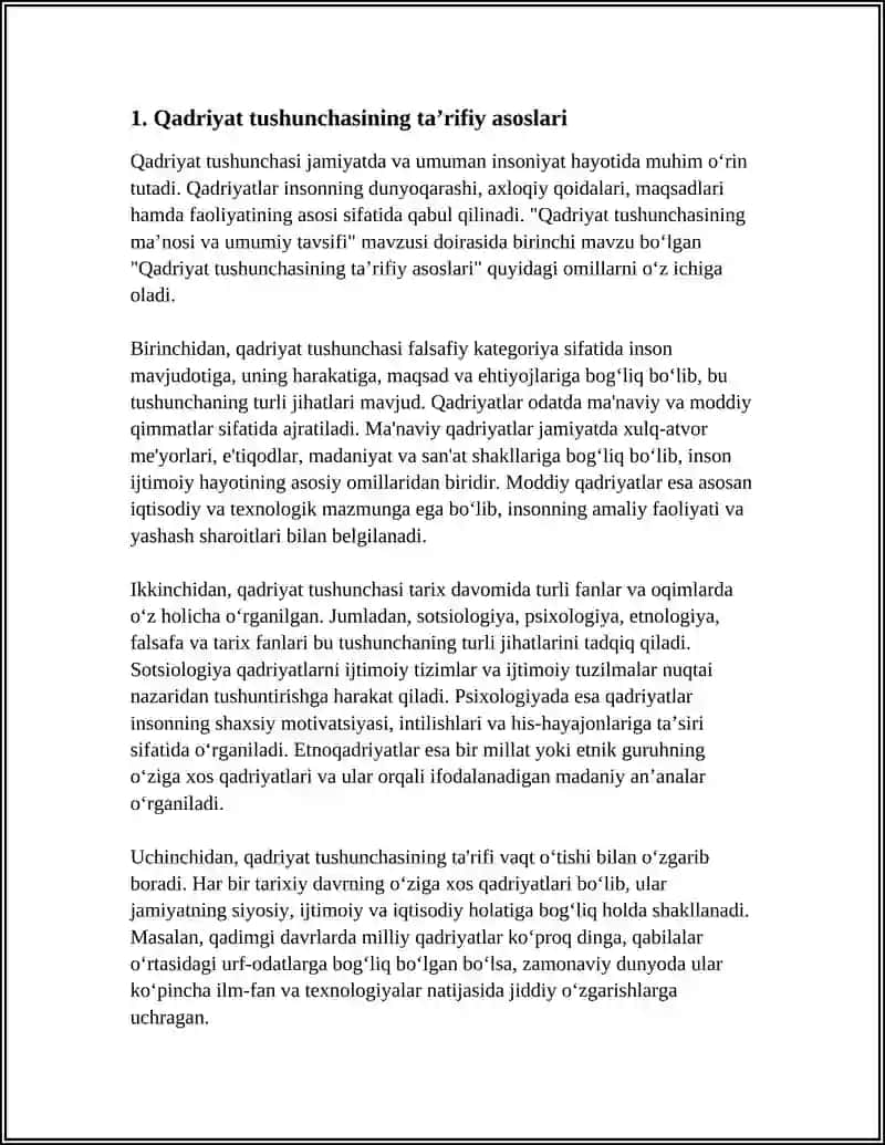 QADRIYAT TUSHUNCHASINING MAʼNOSI VA UMUMIY TAVSIFI 3