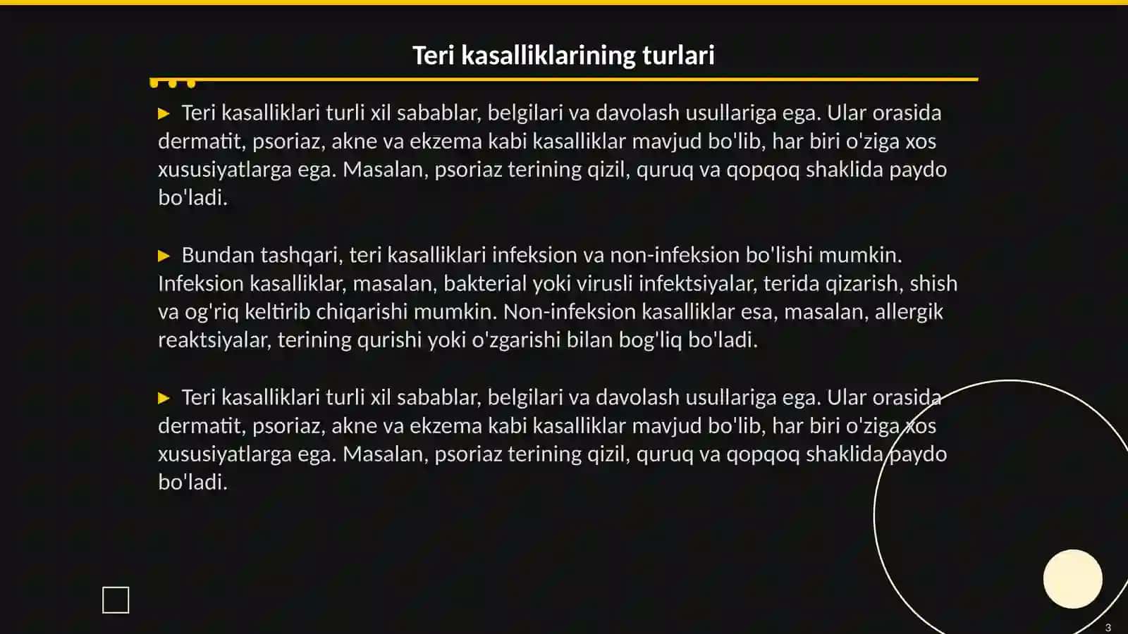 Teri kasalliklari va Laborator diagnostika 3