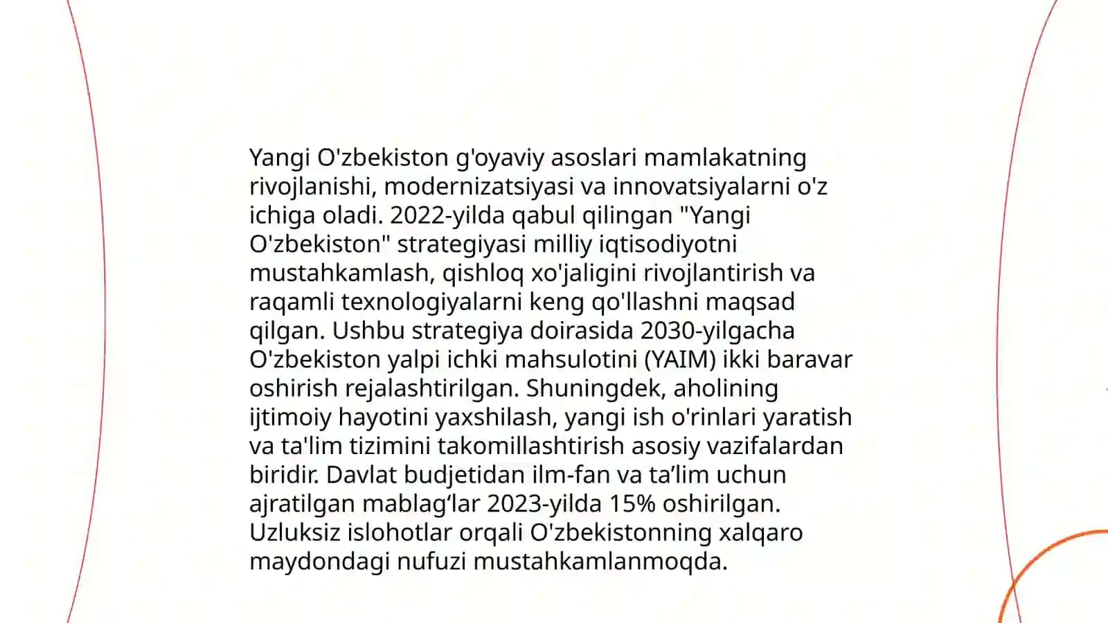 Yangi Oʻzbekistonda amalga oshirilayotgan maʼnaviy oʻzgarishlar 3