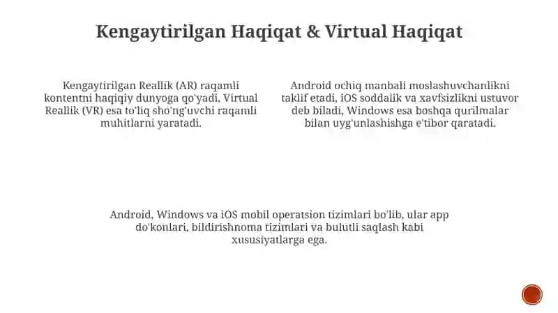 Android windows va ios mobil operatsion tizimlarining xususiyatlari 3