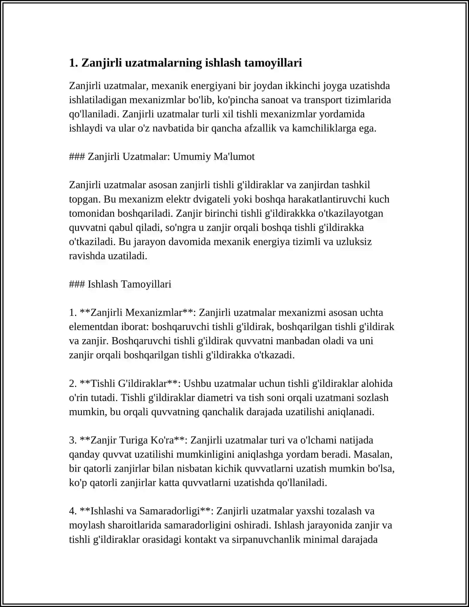 OCHIQ UZATMALAR (ZANJIRLI, TASMALI) 3