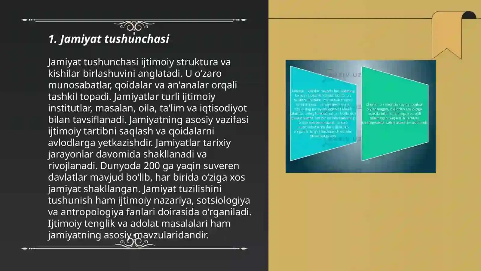 Jamiyat tushunchasi.Jamiyatning nazariy modeli va real jamiyat 3