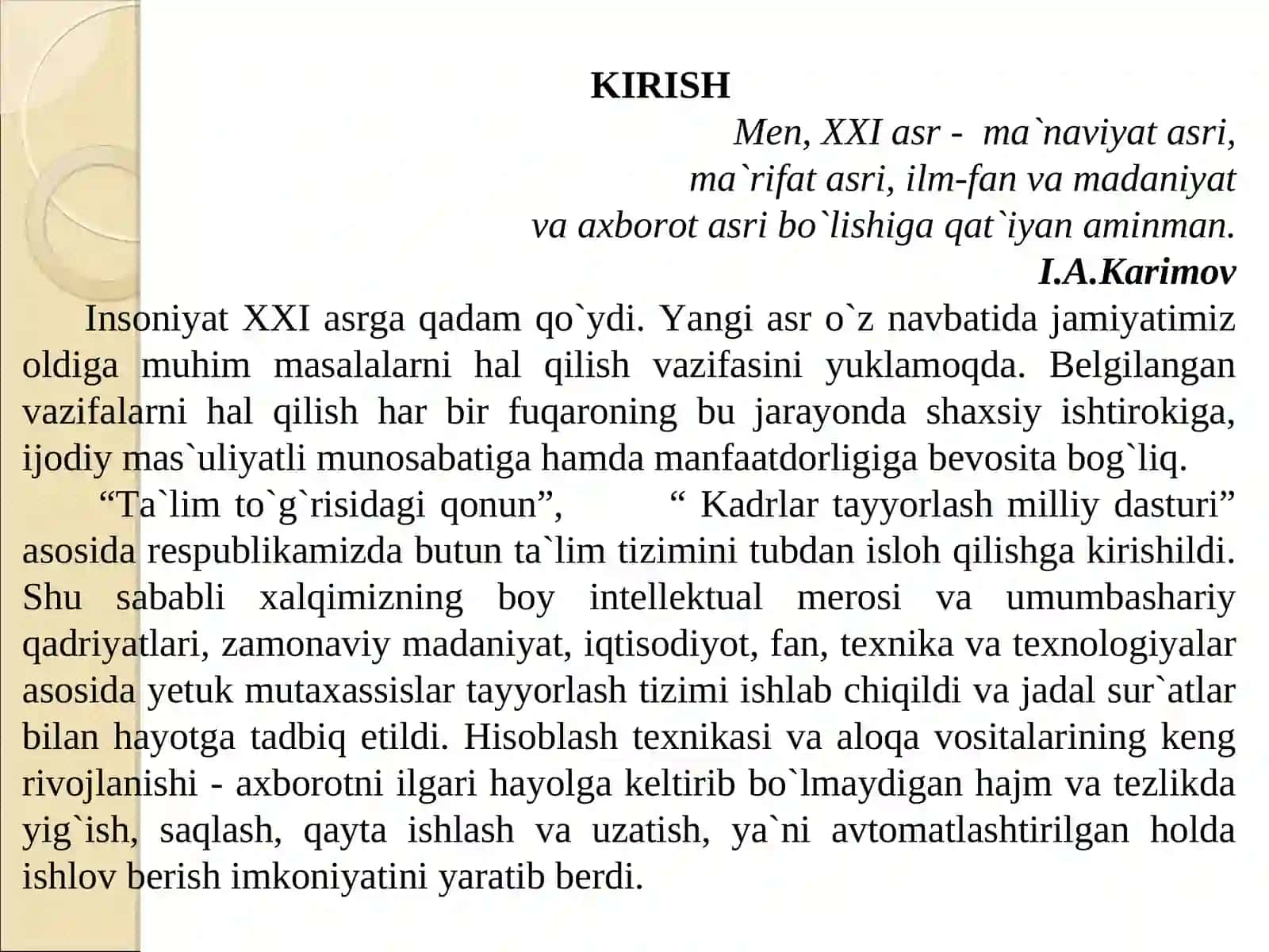 DETERMINANTLAR VA ULARNING TADBIG'I 3