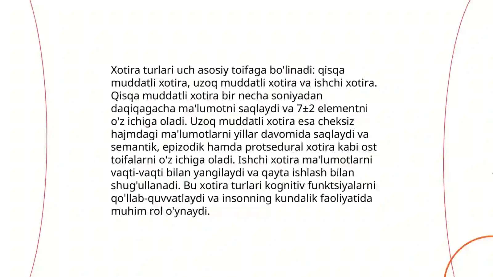 Xotira turlari 3