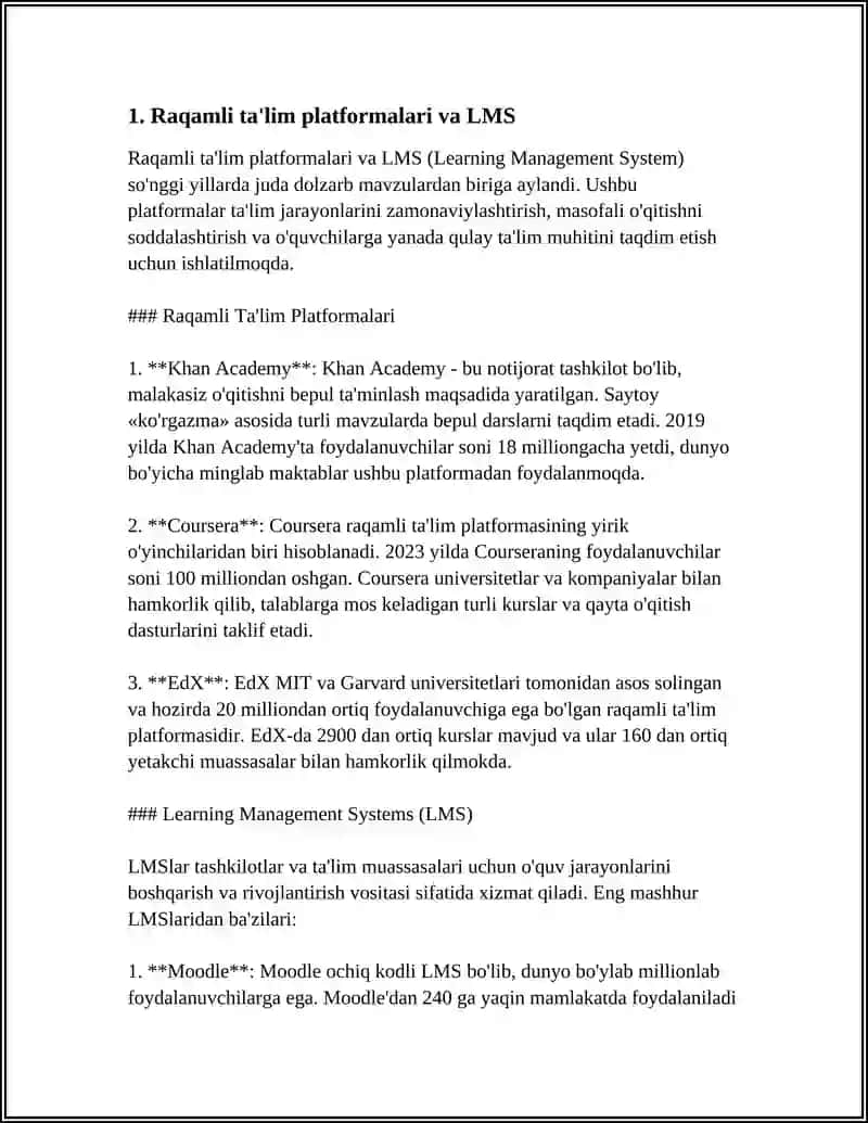 Raqamli ta'lim platformalari va LMS 3