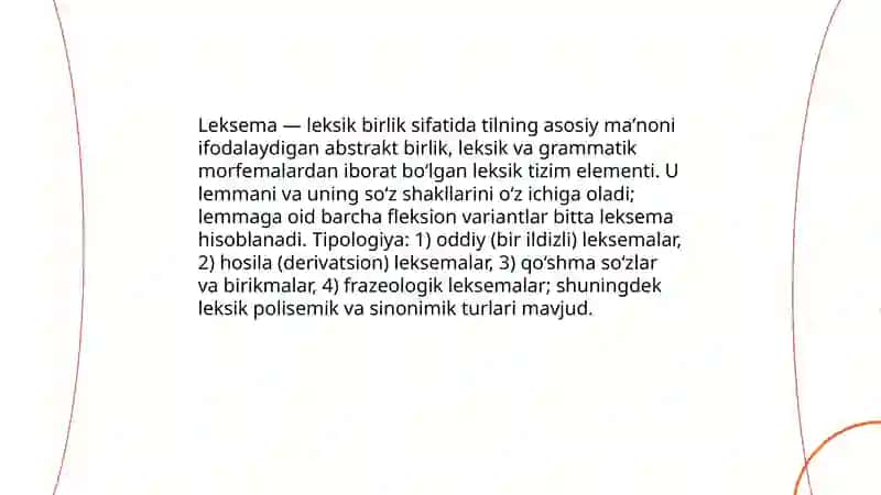 Leksemaning semantik tabiati 3