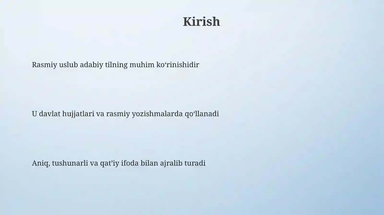 Rasmiy uslub va uning umumiy hususiyatlari 3