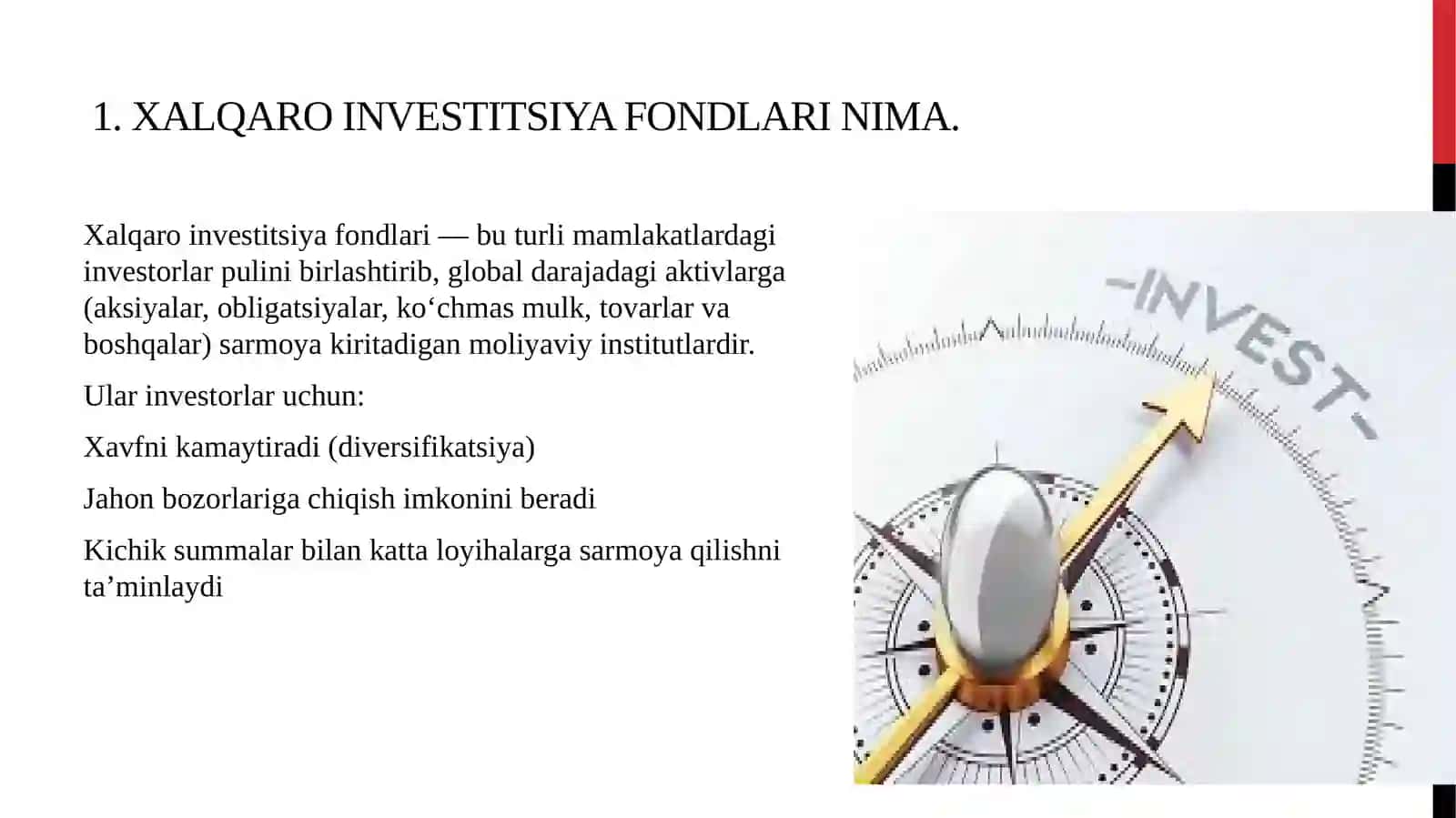 XALQARO INVESTITSIYA FONDLARI VA ULARNING FAOLIYATLARI 3