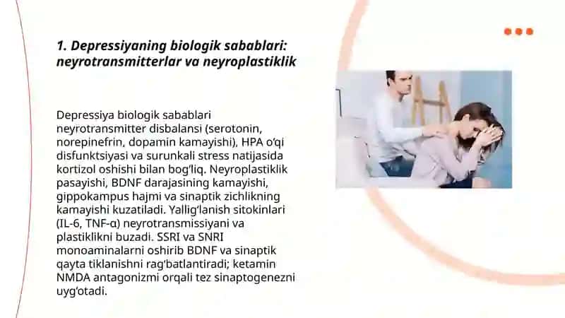 Depressiya holatlarini sabablari va uni davolashda ishlatiladigan dori vositalari 3