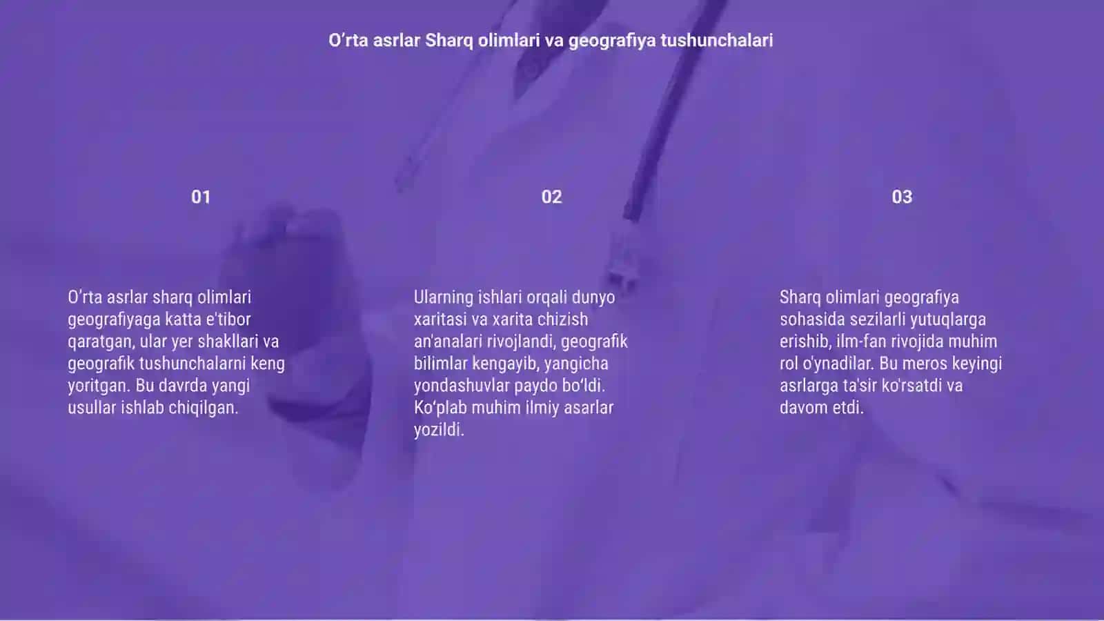 O’rta asrlar sharq olimlarining geografiyaga oid ishlari 3