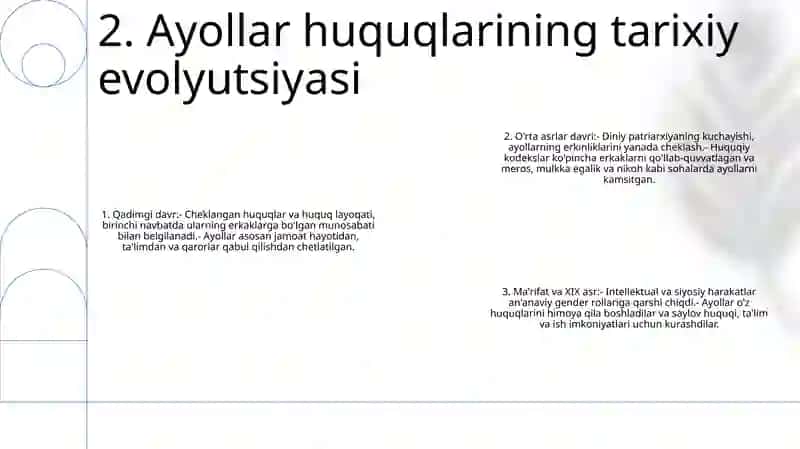 Ayollar Huquqi Tushunchasi Va O'Ziga Xos Xususiyati 3