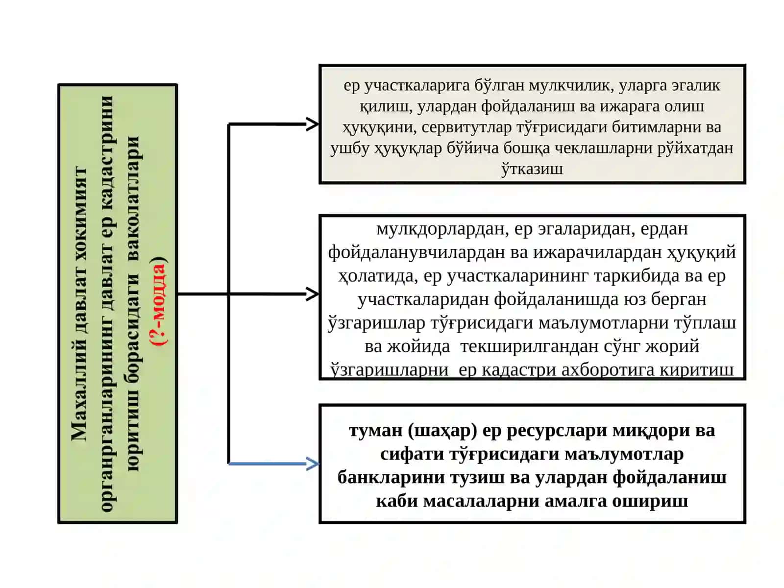 Ер кадастрини юритувчи органлар ва уларнинг ваколатлари 3