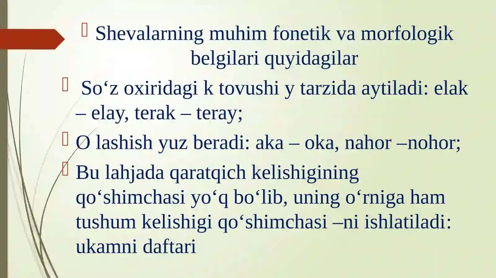 O‘zbek shevalarining predmeti, maqsadi va vazifalari 3