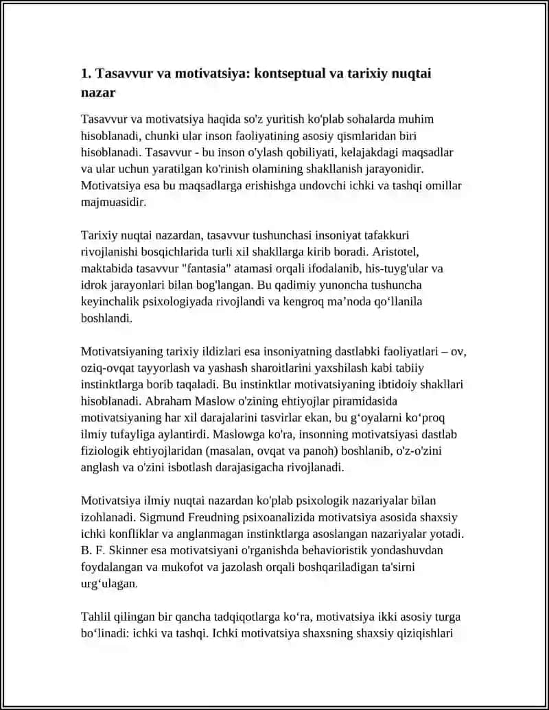 TASAVVUR – MOTIVATSIYA JARAYONINING KOGNITIV ASOSI 3
