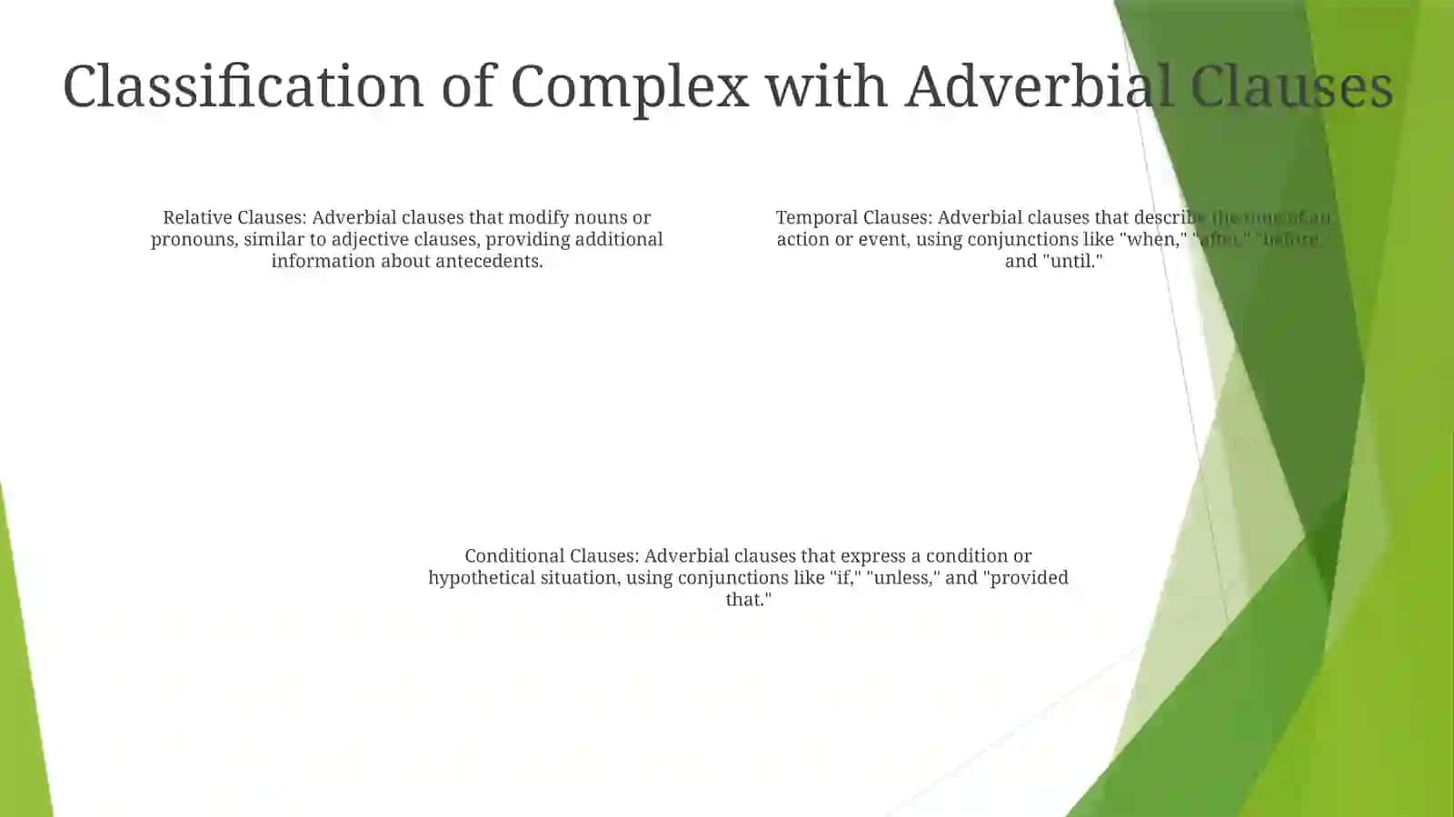 Comparative Typology Of Complex With Adverbial Clauses 3