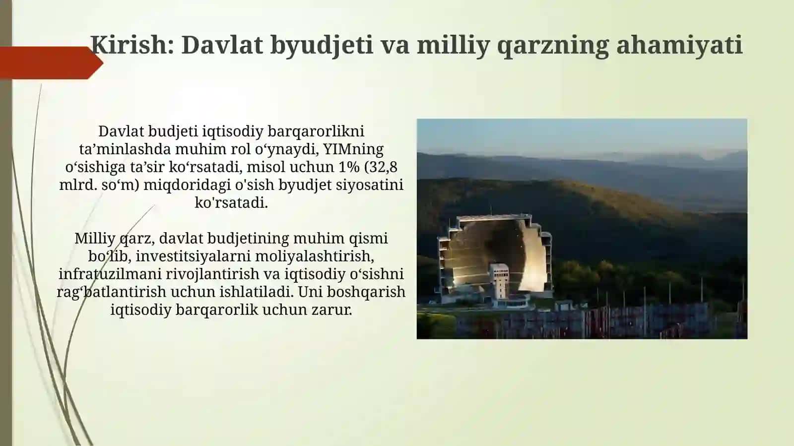 Davlat budjeti va davlat qarzi. ozbekiston davlat budjetining ijrosi 3