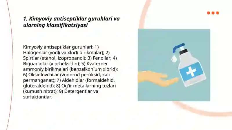 Kimyoviy va biologik antiseptiklar guruxlari va turlari 3