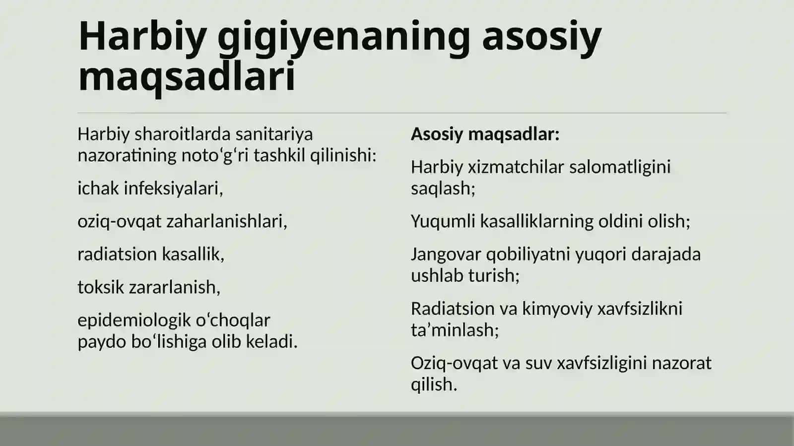 Kazannavadalasharoitidaharbiyxizmatchilarnijovlashlirishningsanitarnazorati. RMvaZMbilanzararlanganhududdaharbiyxizmatchilarniovqatlanitirishningsanitarnazorati 3