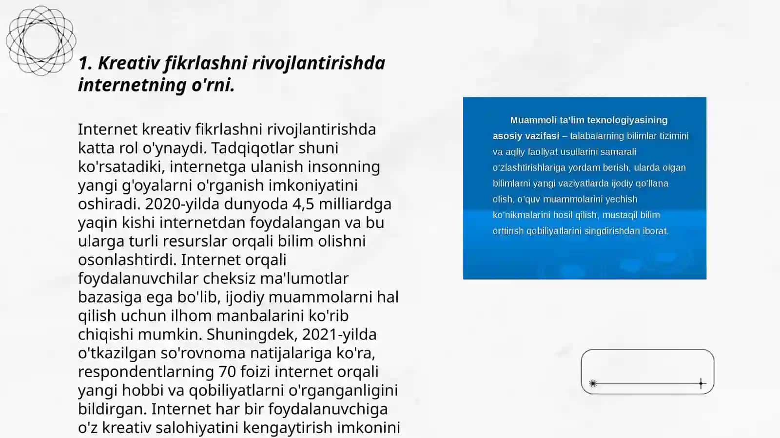 Kreativ fikrlashni rivojlantirishda internet texnologiyalari 3