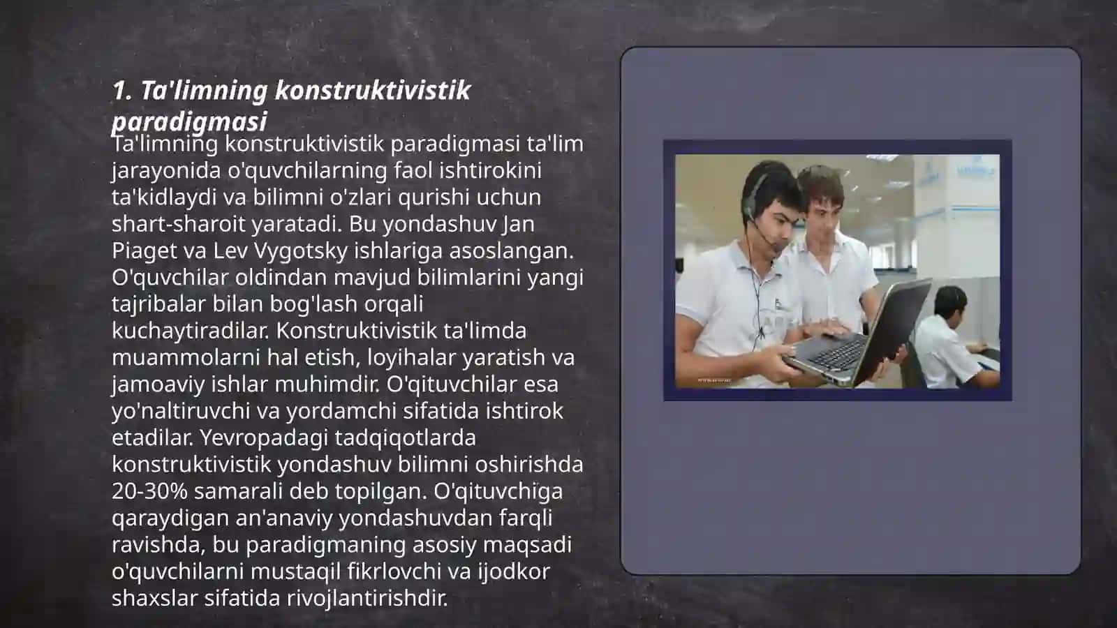 Taʼlim paradigmalari. Taʼlimni rivojlantiruvchi zamonaviy konsepsiyalar 3
