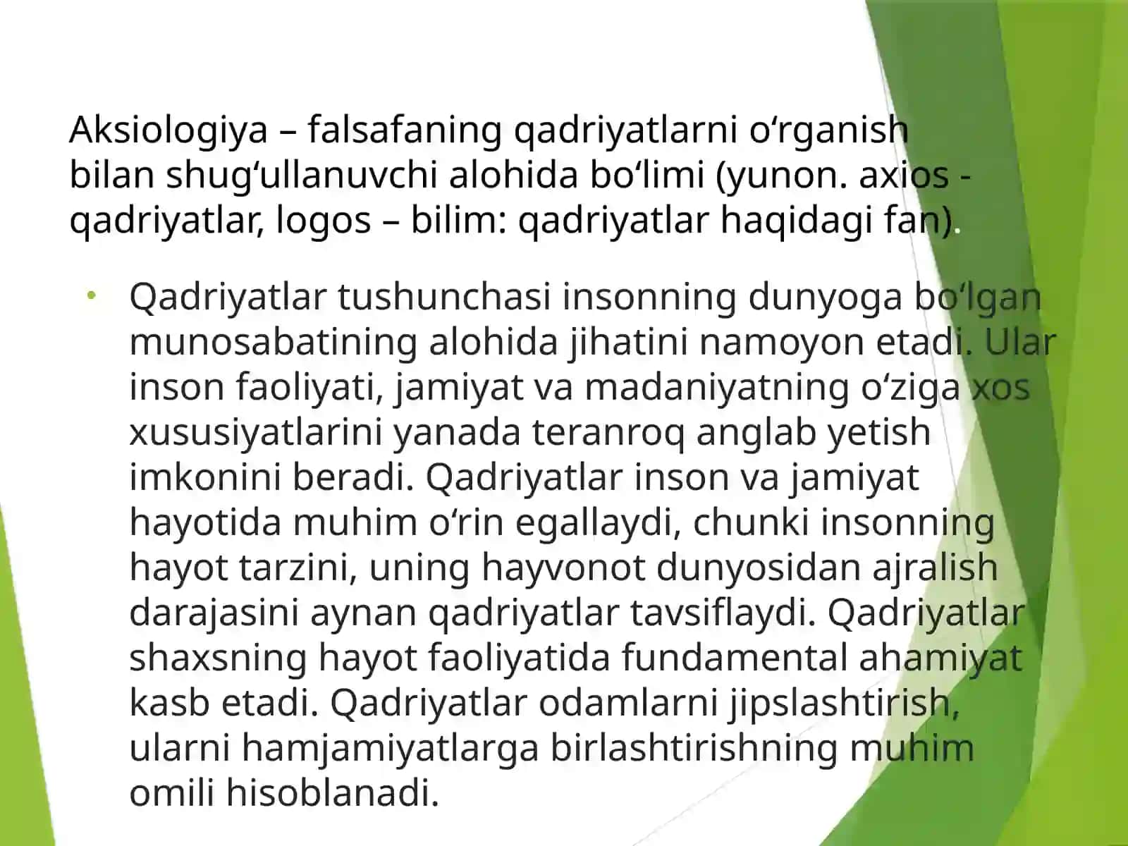 Qadriyatlar falsafasi (aksiologiya) 3