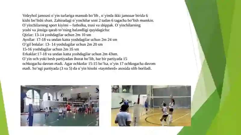 Volebol o’yinida tayyorgarlik turlarining o’rni va ahamiyati 3