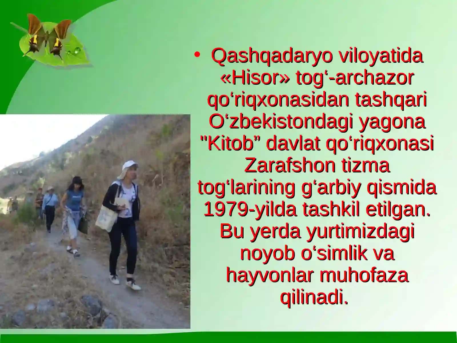 «Kitob» davlat geologik qo‘riqxonasi eko sayyohlik resurslari 3