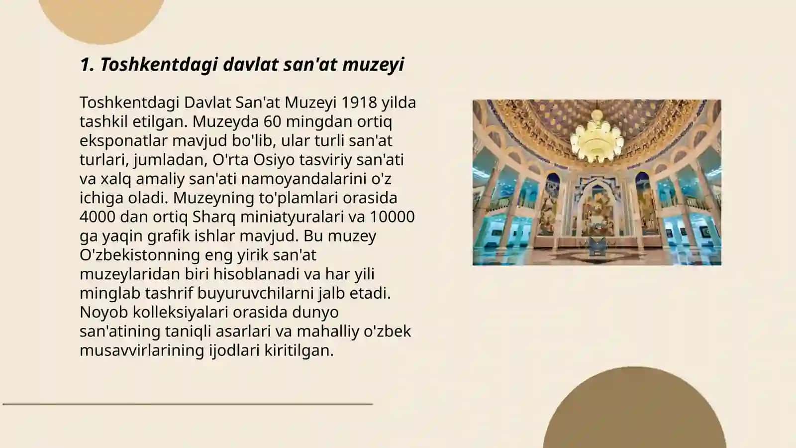 Toshkentdagi Davlat San'at Muzeyi 3