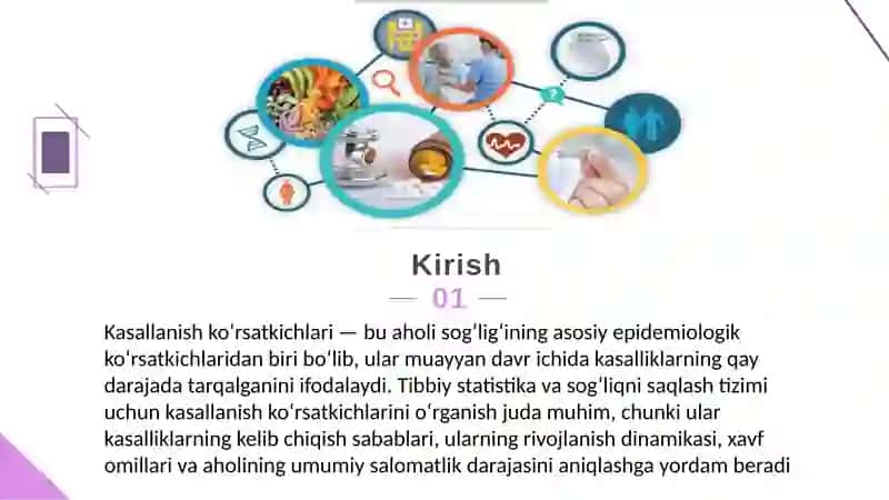 Mavzu:Kasallanish ko‘rsatkichlarini xisoblash bo‘yicha masalalar yechish. 3