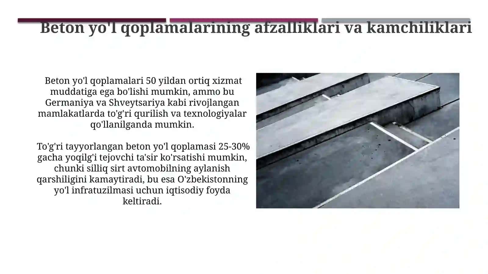 Beton yo'l qoplamalari 3