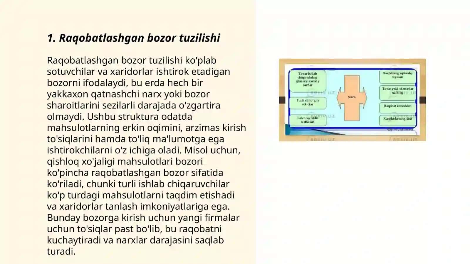Raqobatlashgan bozorda, qisqa muddatli oraliqda firma foydasini maksimallashtirish va uning taklifi 3