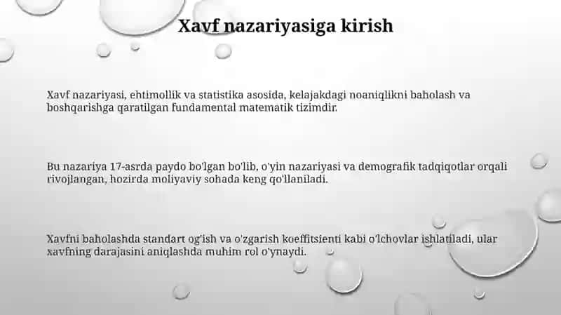 Xavf nazariyasi va sug‘urtaning ro‘li 3