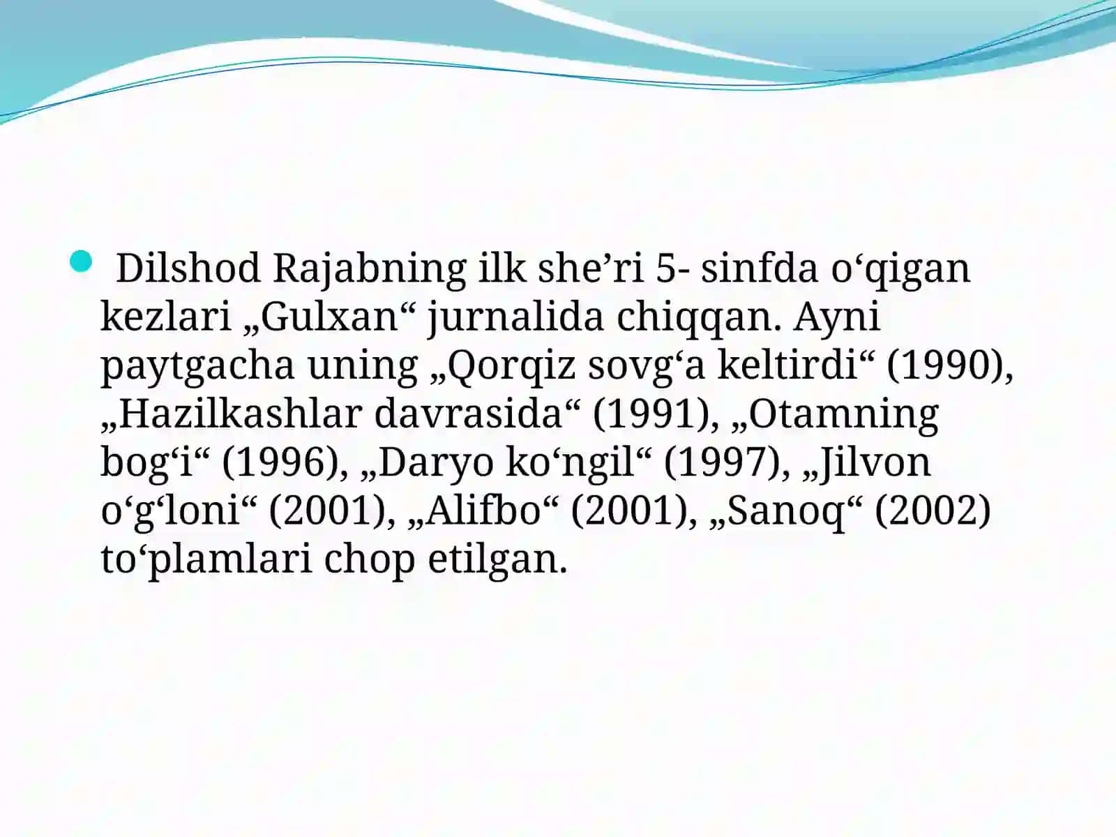 Xotiravaqadr. Dilshod Rajab sherlari 3