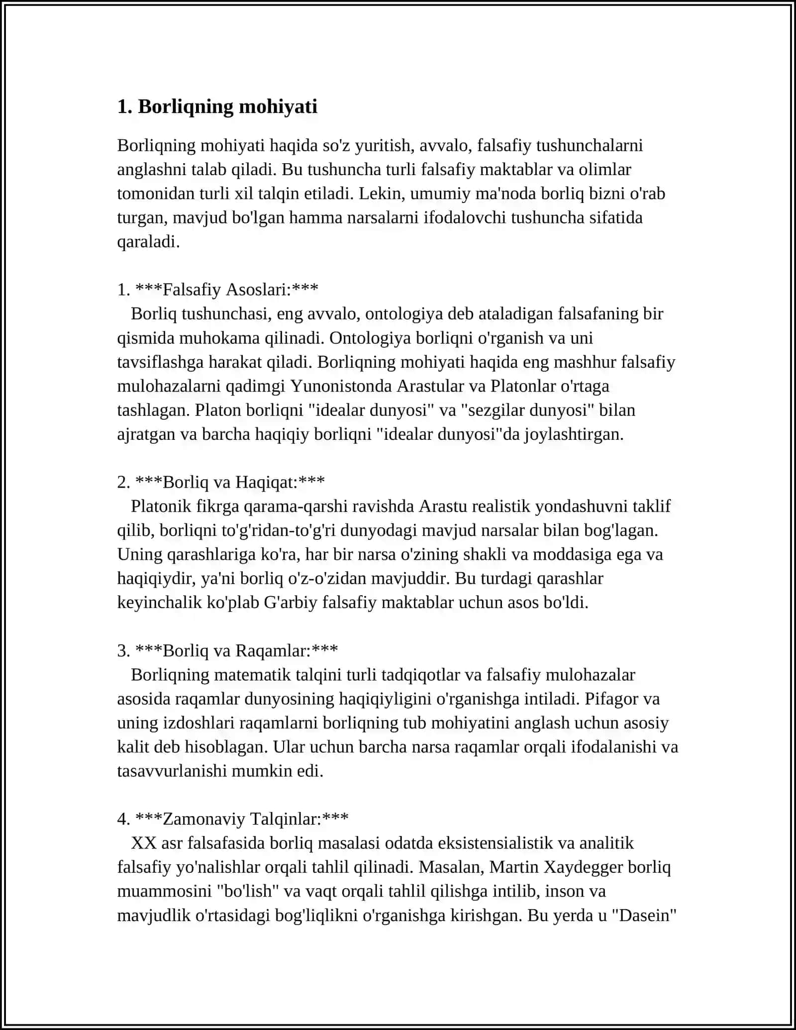 BORLIQ VA YOQLIK 3