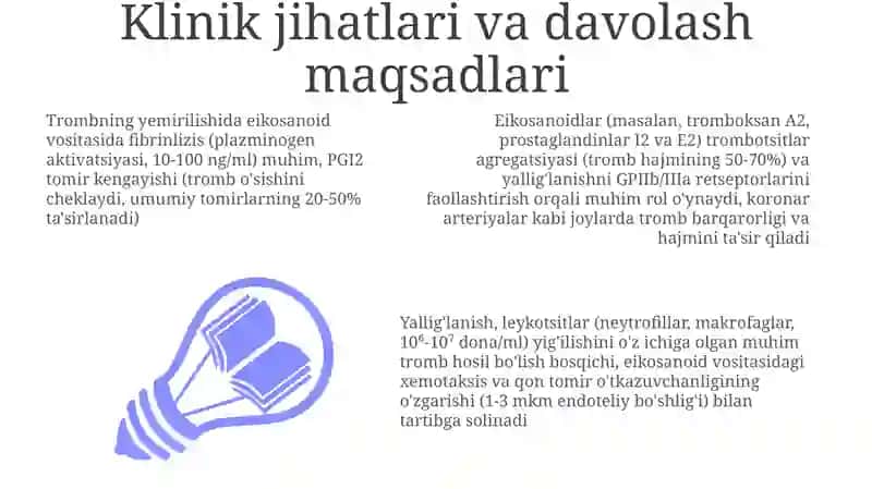 Tromb hosil boʻlishi va yalligʻlanishni kelib chiqishida eykozanoidlarni roli 3