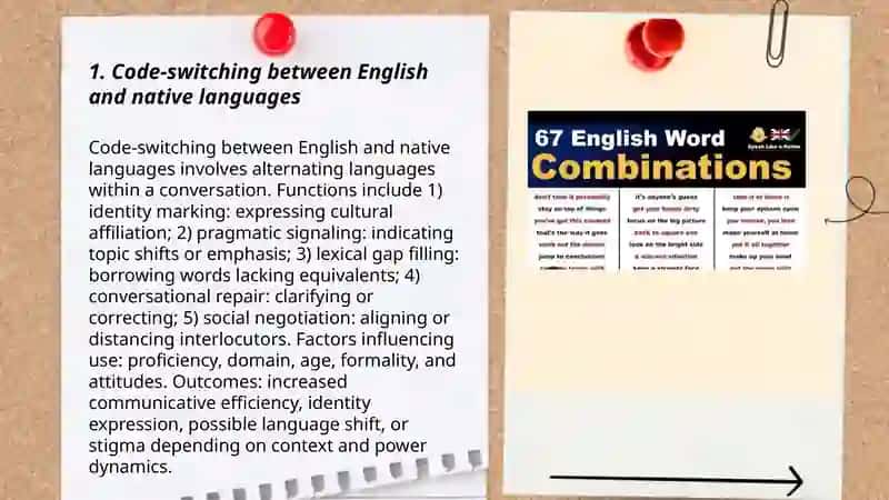 Code-switching between English and native languages 3