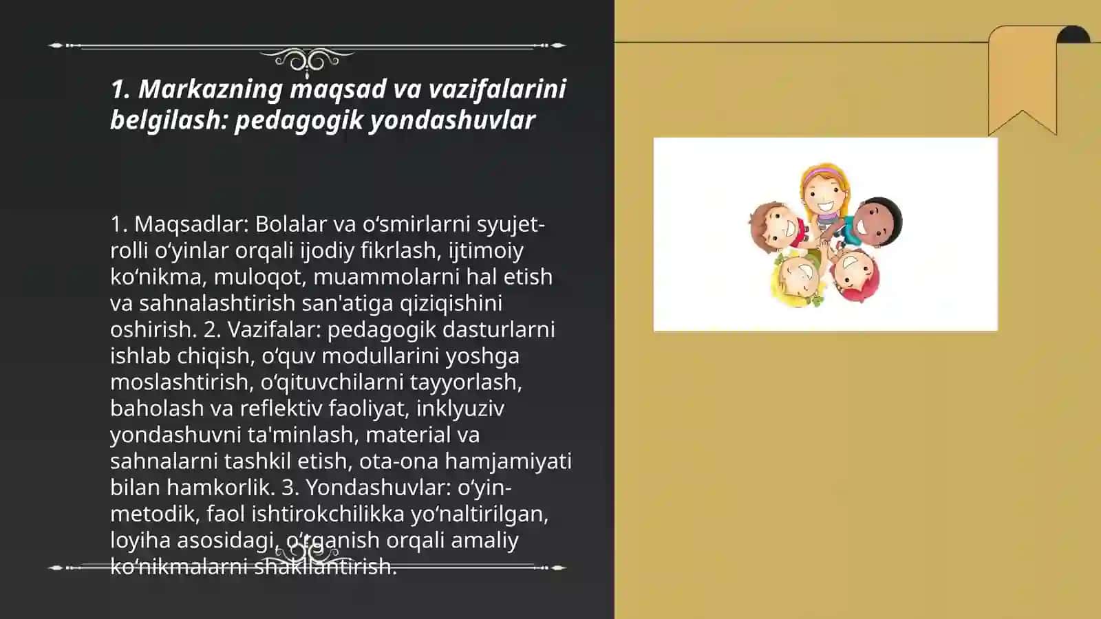Syujet- rolli o'yinlar va sahnalashtirish tashkiloti 3