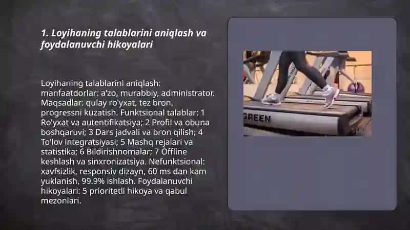 Fitnes-klub a’zosi uchun mobil ilova front-endini ishlab chiqish 3
