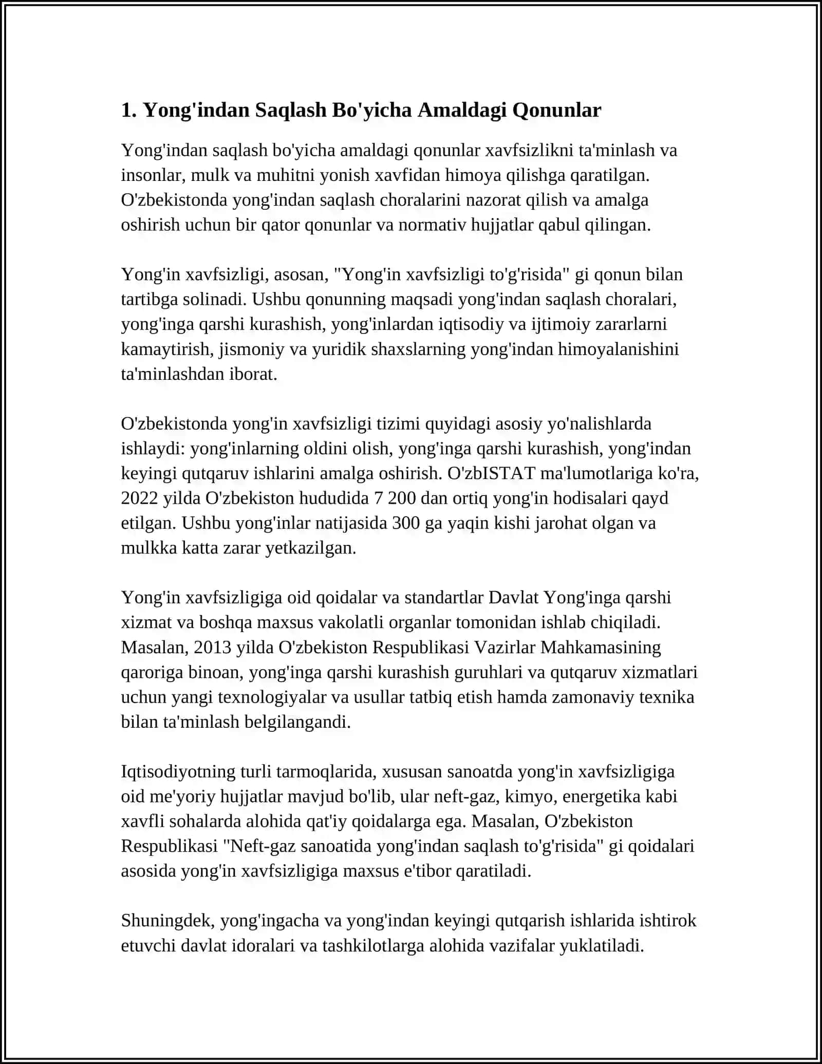 KORXONALARDA YONG'INDAY SAQLASH XIZMATI VA UNI TASHKIL QILISH 3