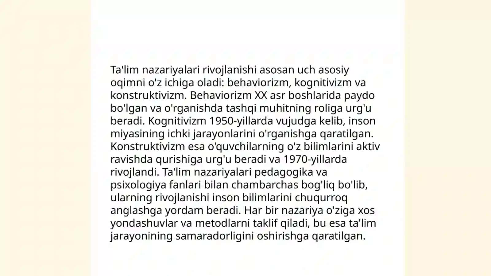 Didaktika taʼlim nazariyasi sifatida.Ta'lim paradigmalari 3