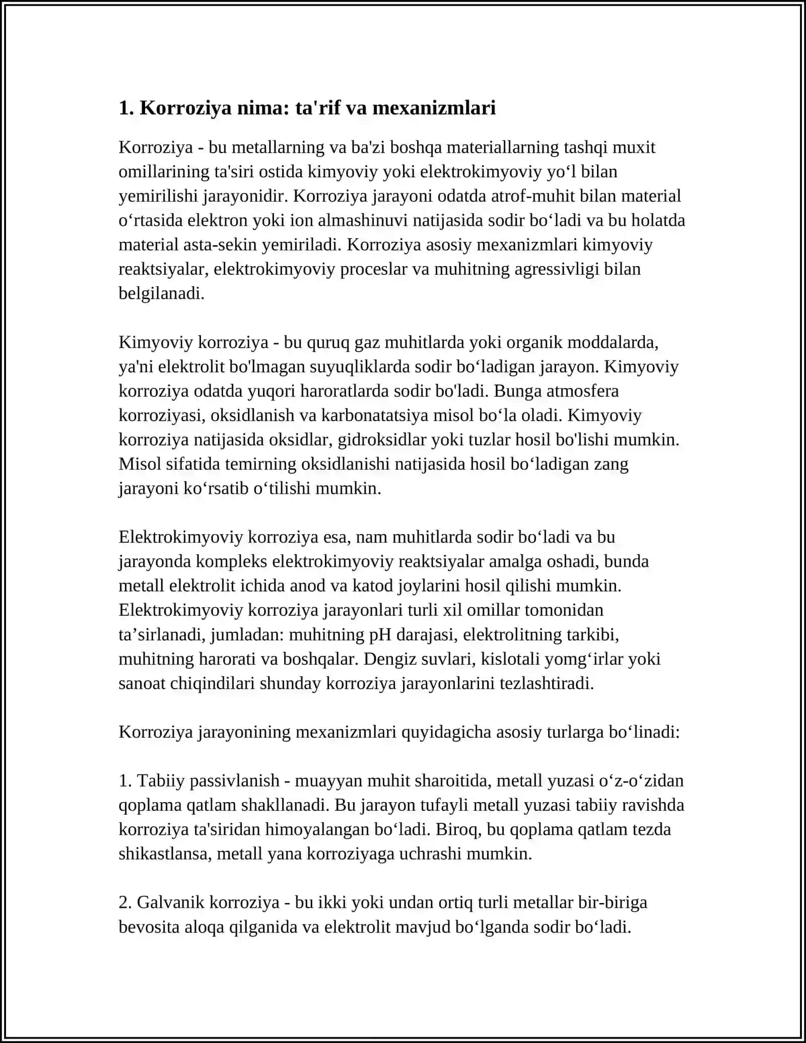 UYDA KORROZIYANI KAMAYTIRISH YÕLLARI HAQIDA REFERANT PDF 3