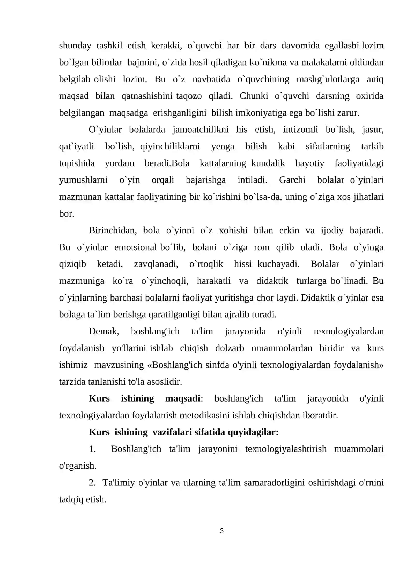 1-SINF SAVODGA O’RGATISH DAVRIDA O’YINLI TEXNOLOGIYALARDAN FOYDALANISH 3
