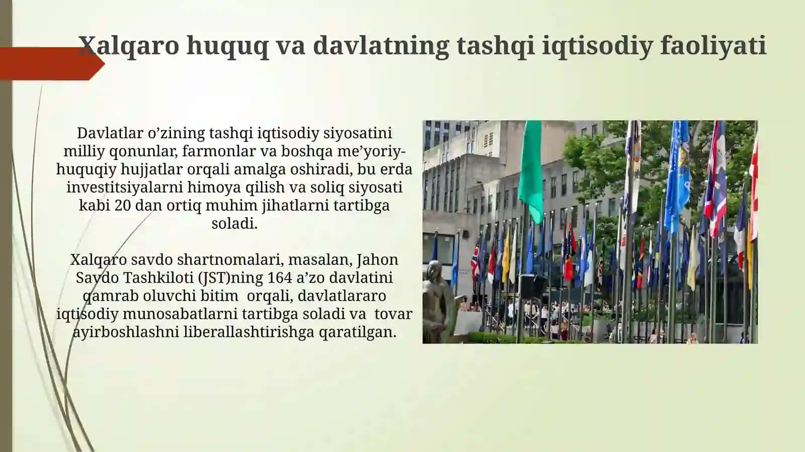 Davlat tashqi iqtisodiy aloqalarini tartibga solishda xalqaro va milliy tizimlar 3