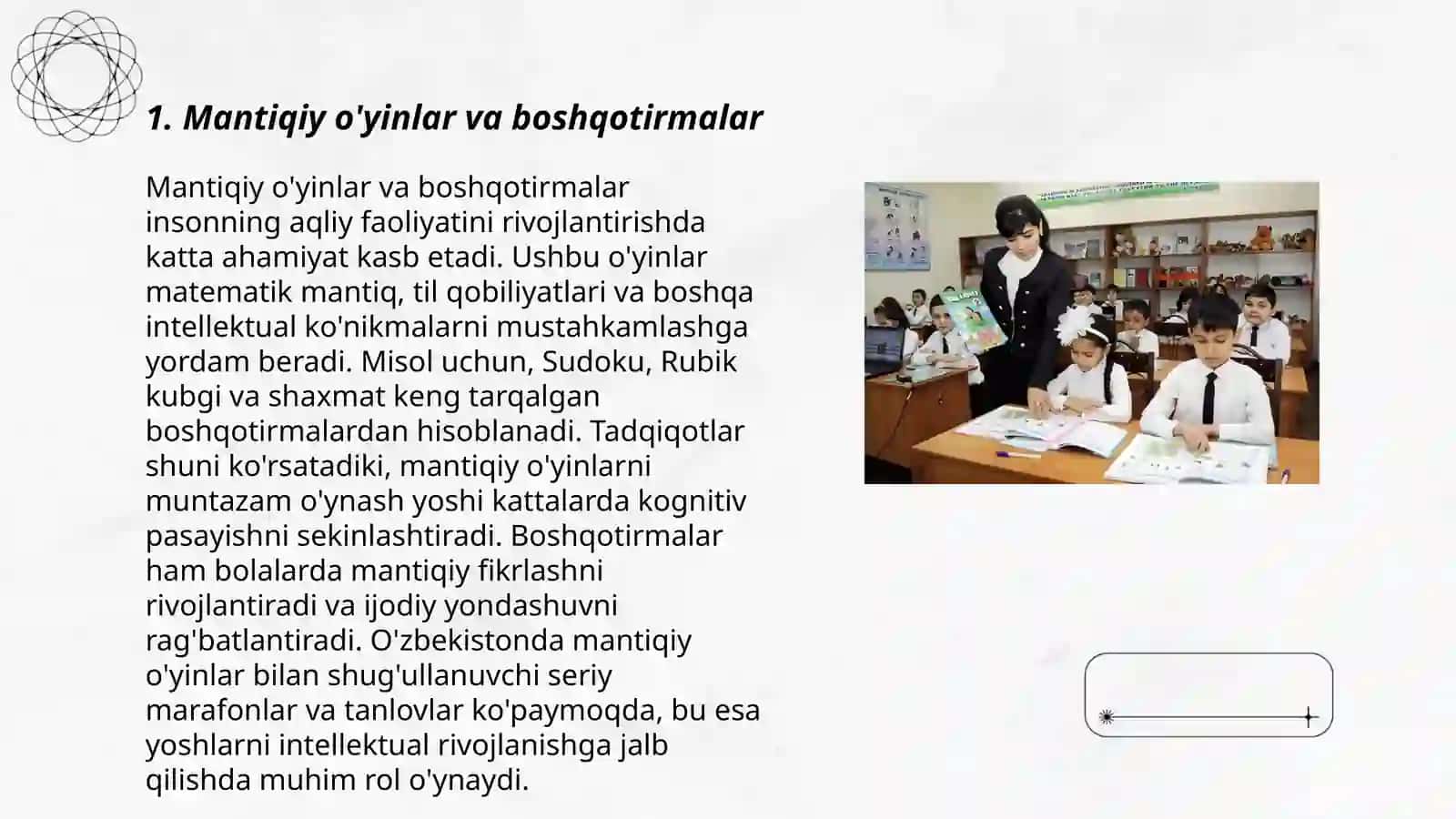 Boshlangʻich sinf oʻqituvchilarida mantiqiy fikrlashni shakllantirishga oid sinfdan tashqari mashgʻulotlar olimpiadada 3